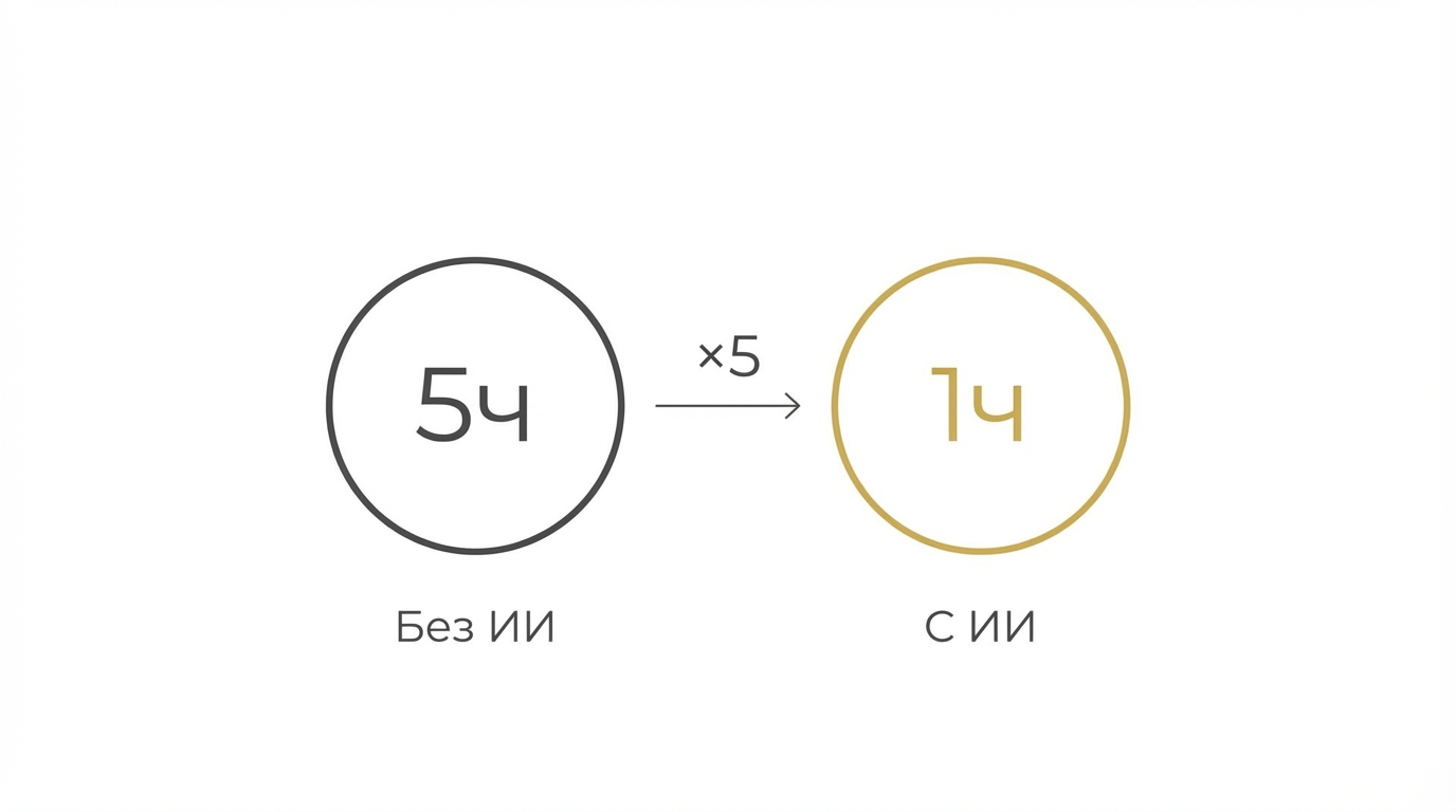 Ускорение работы фрилансера с ИИ: 5 часов → 1 час