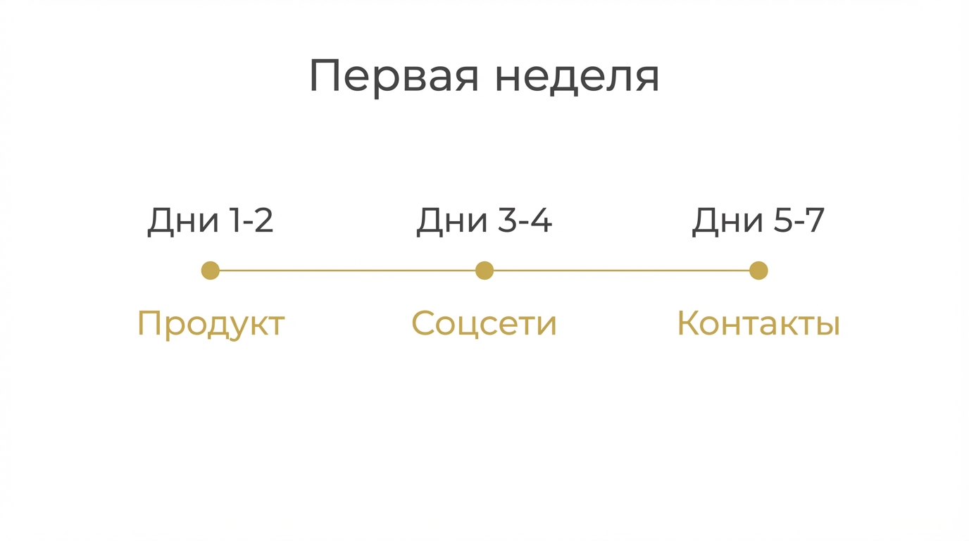 План первой недели в MLM